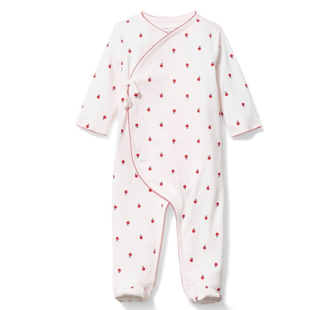 NWT baby cherry kimono fitted onesie Janie + Jack